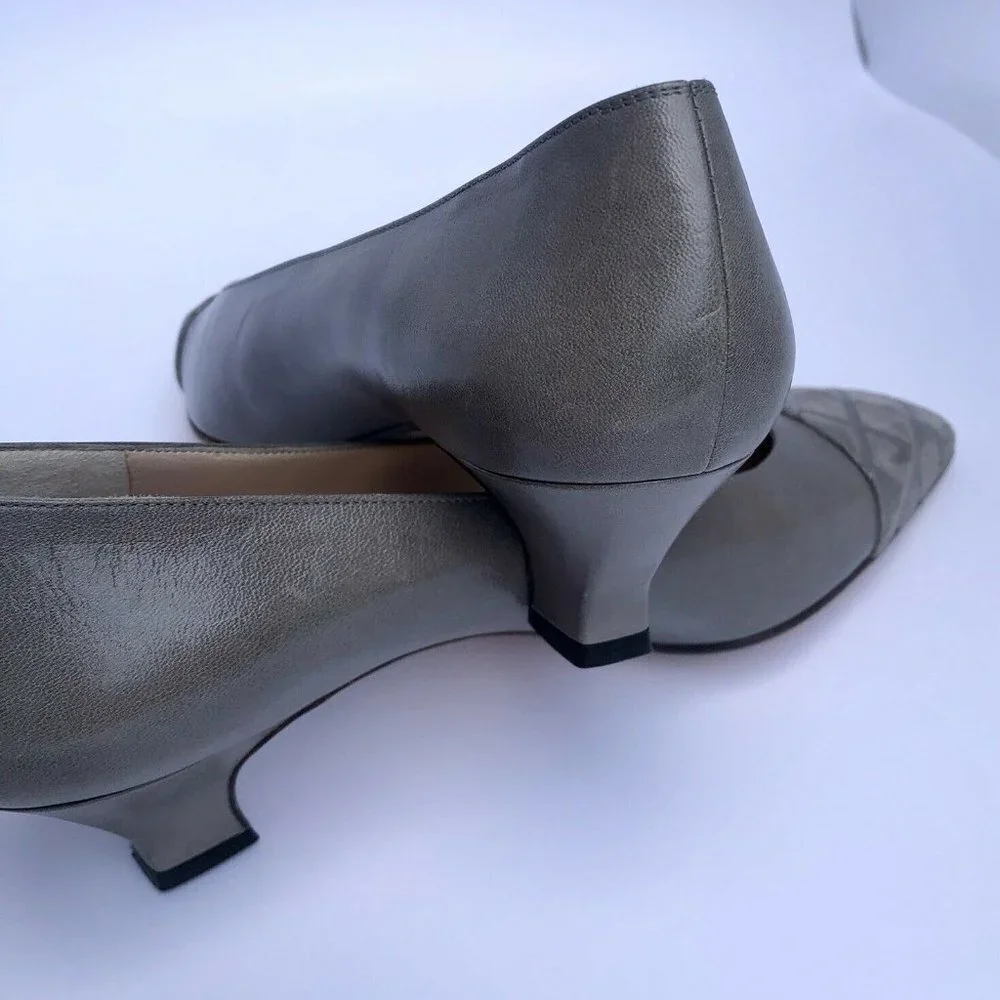 New Rene Mancini Leather and Suede Gray Shoes